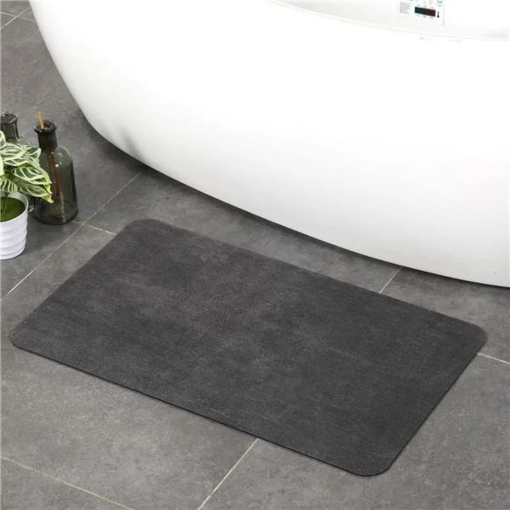 Bath Mat Rug, Super Absorbent Quick Dry Non-Slip Thin Bathroom Rugs, Easy Clean